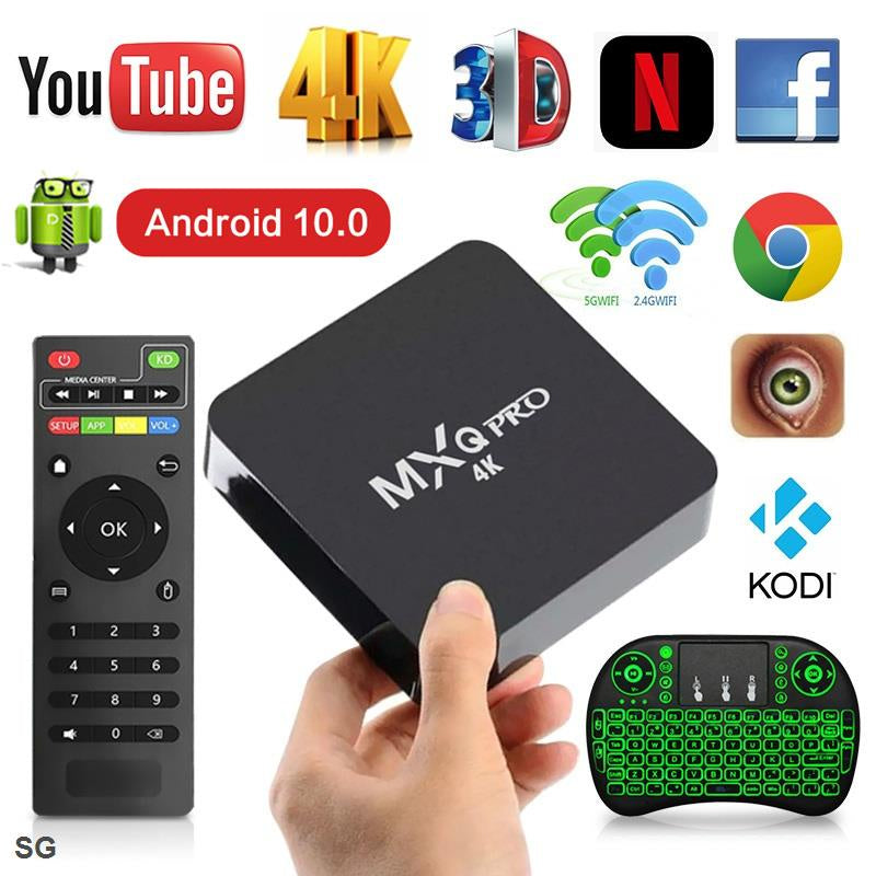 Novo Smart TV Box MXQ-PRO 4K HD Android 10.0 2.4/5G Dual-WIFI